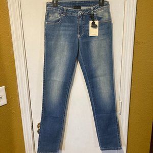 Twin Set junior ladies size 14a heart thread embellished straight jeans 27x31-32